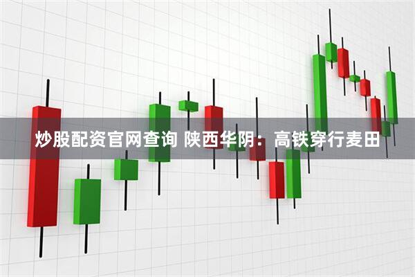 炒股配资官网查询 陕西华阴：高铁穿行麦田